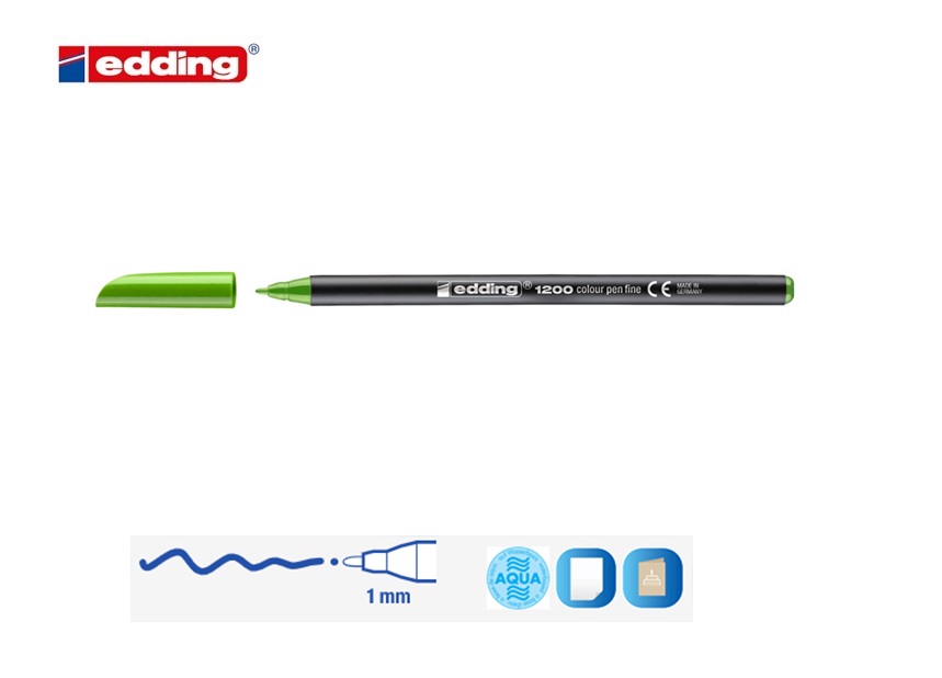 Edding 1200 viltstift fijn lichtgroen