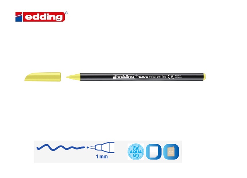 Edding 1200 viltstift fijn neongeel