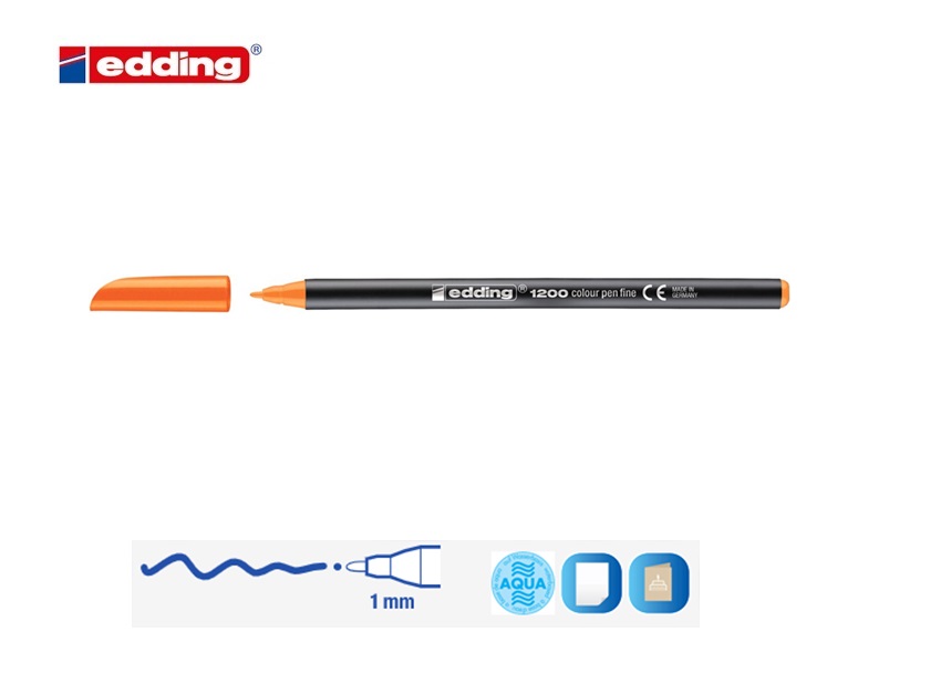 Edding 1200 viltstift fijn neonoranje