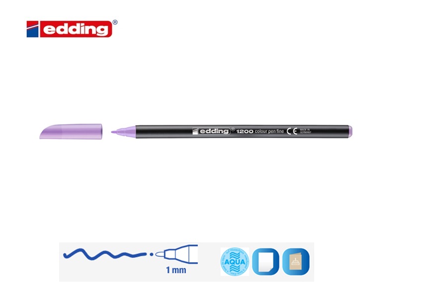 Edding 1200 viltstift fijn bessen lavendel