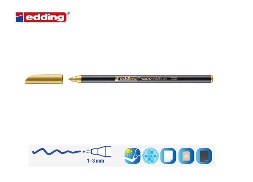 Edding 1200 metallic viltstift zilver | DKMTools - DKM Tools