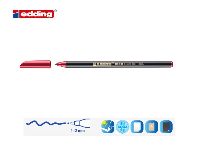 Edding 1200 metallic viltstift blauw-metallic | DKMTools - DKM Tools