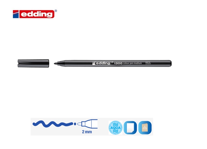 Edding 1300 viltstift medium zwart