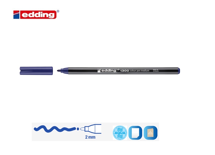Edding 1300 viltstift medium pruisisch blauw | DKMTools - DKM Tools