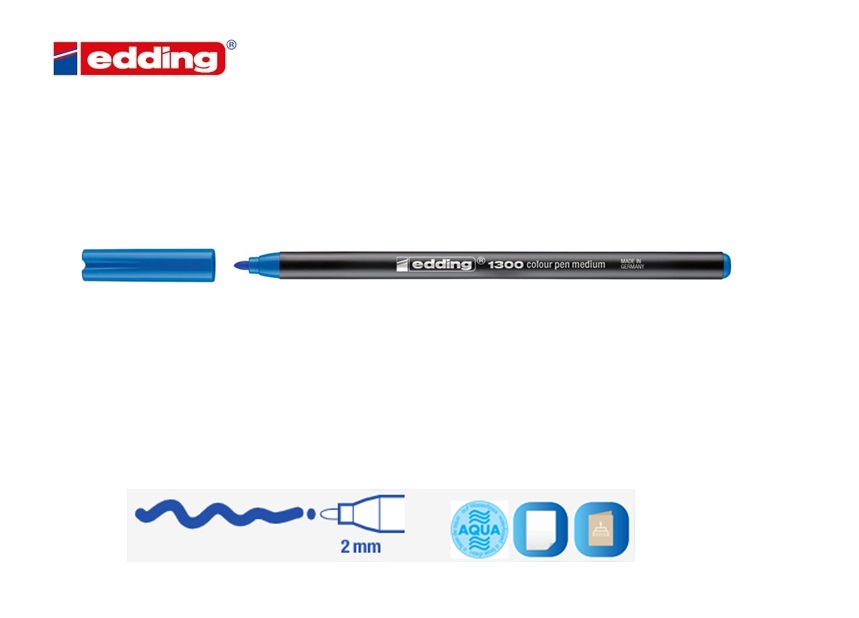 Edding 1300 viltstift medium lichtblauw