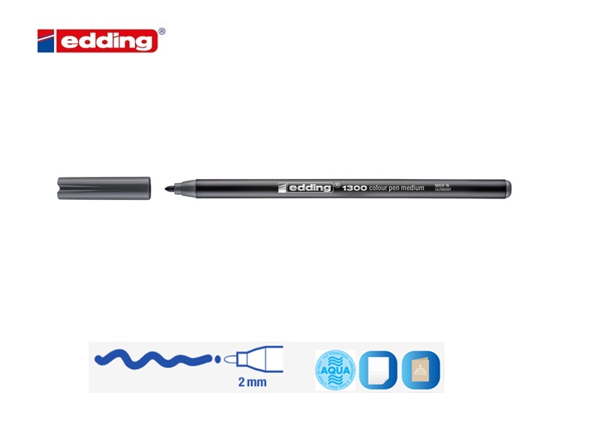 Edding 1300 viltstift medium grijs