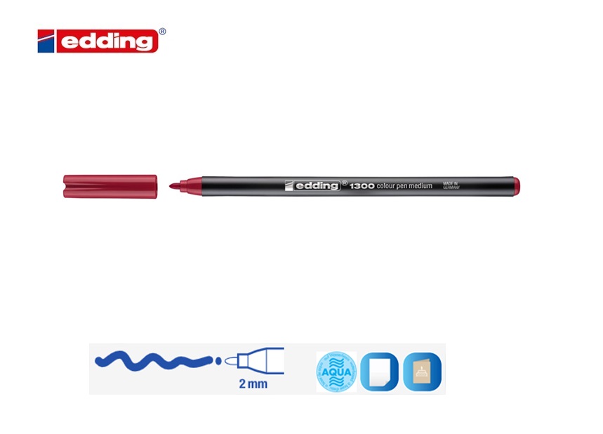 Edding 1300 viltstift medium karmijnrood