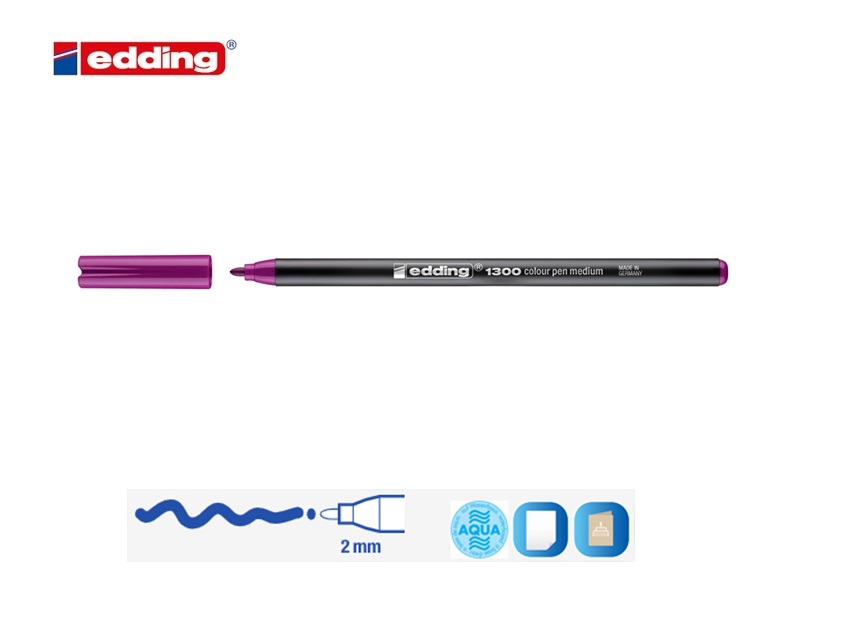 Edding 1300 viltstift medium rood-violet