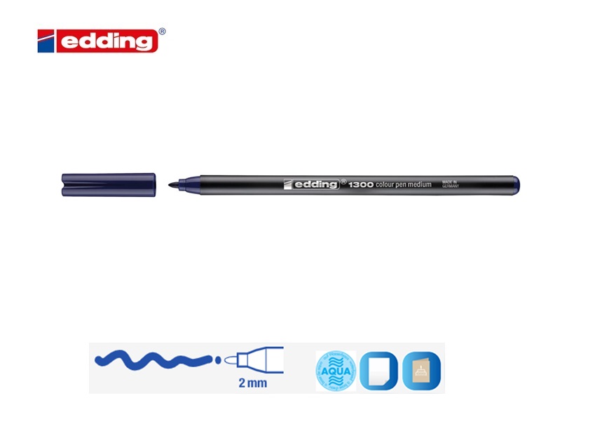 Edding 1300 viltstift medium pruisisch blauw