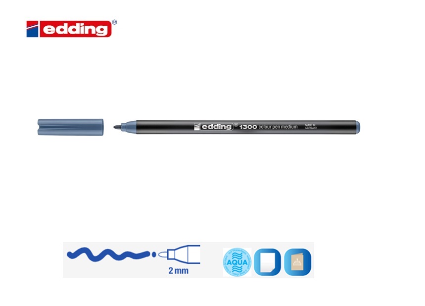 Edding 1300 viltstift medium blauwgrijs