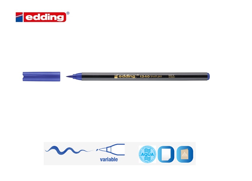 Edding 1340 brush pen blauw