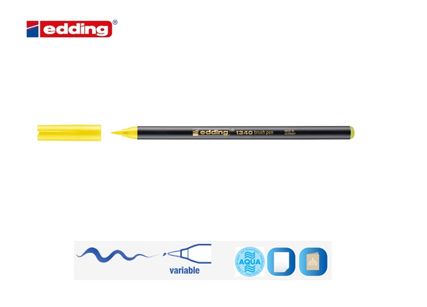 Edding 1340 brush pen geel