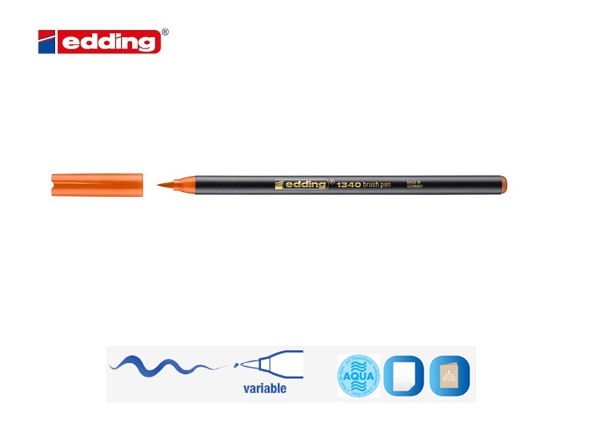 Edding 1340 brush pen oranje