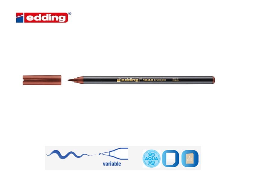 Edding 1340 brush pen bruin