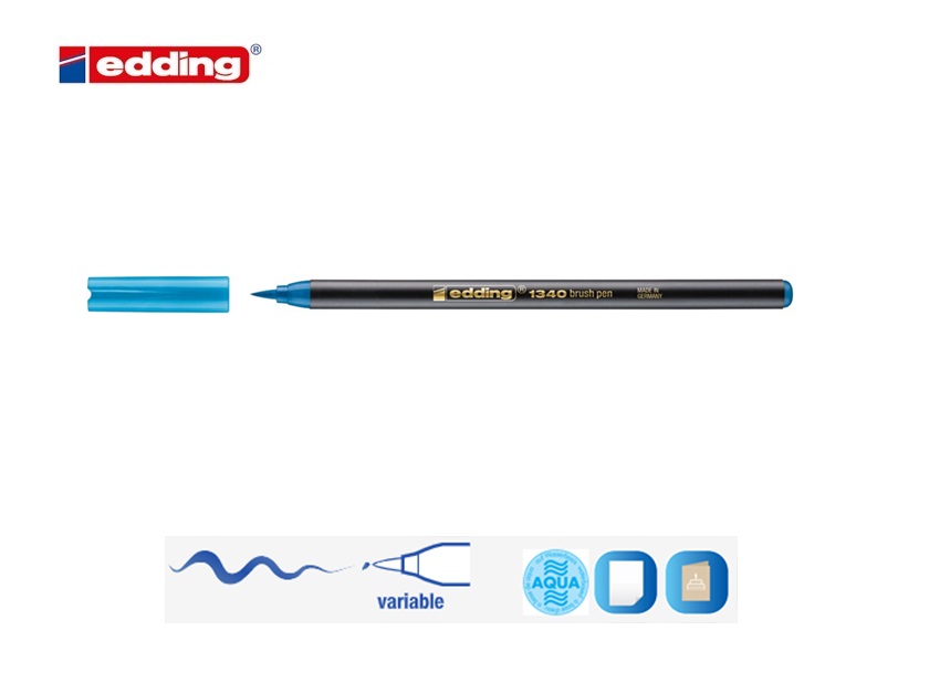 Edding 1340 brush pen lichtblauw