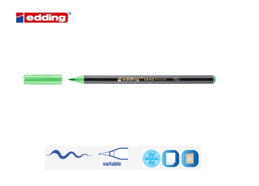 Edding 1340 brush pen lichtgroen