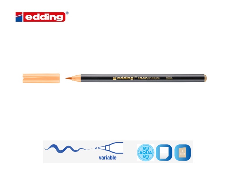 Edding 1340 brush pen licht oranje