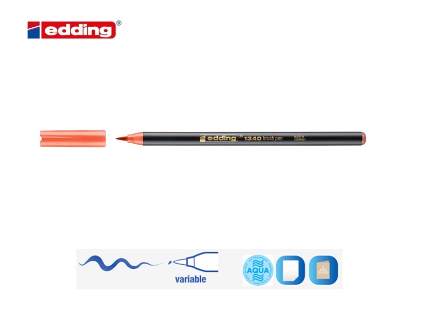 Edding 1340 brush pen mandarijn