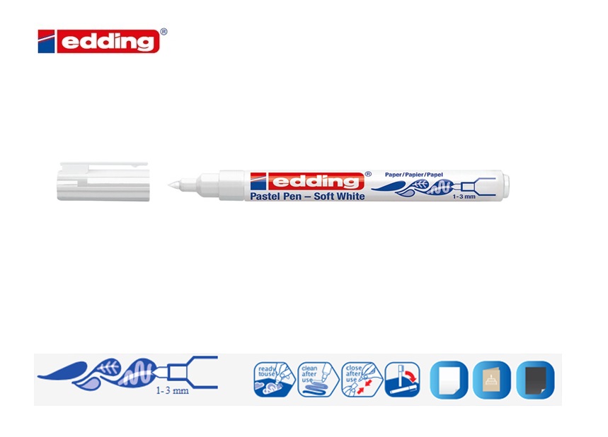 Edding 1500 pastelstift wit