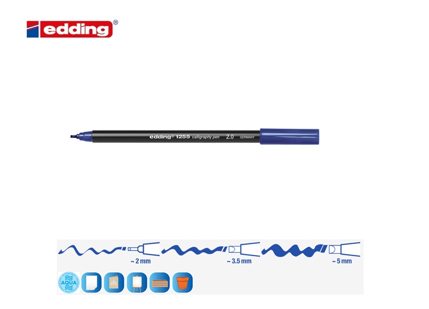 Edding 1255 kalligrafiestift staalblauw 3,5mm | DKMTools - DKM Tools