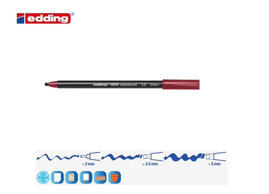 Edding 1255 kalligrafiestift karmijn 3,5mm