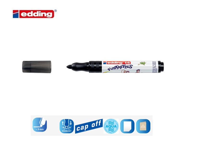 Edding 14 kinderviltstift zwart