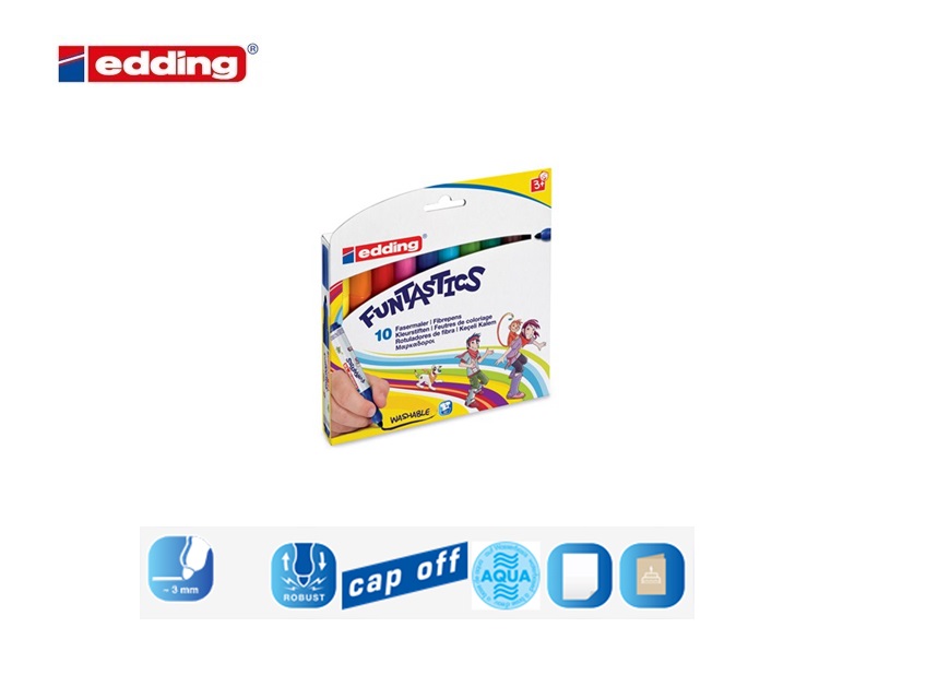 Edding 14 kinderviltstift set van 10 assorti