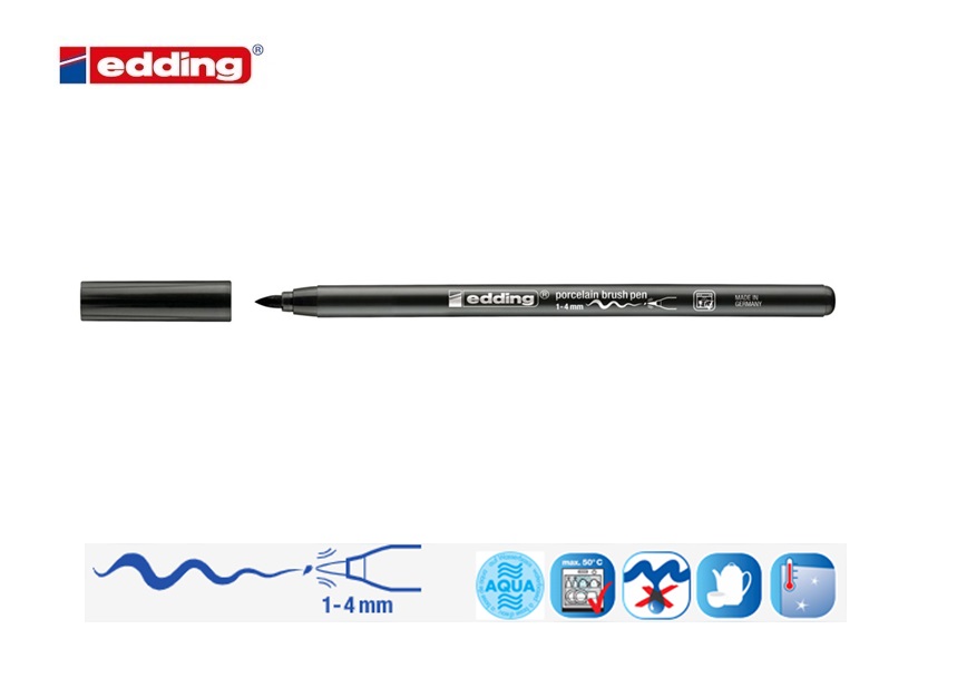 Edding 4200 porseleinstift zwart