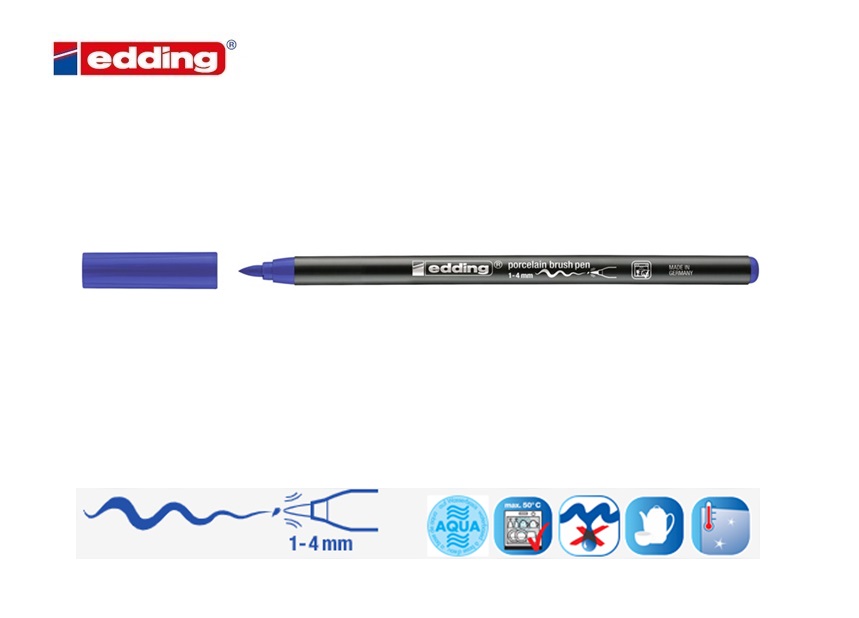 Edding 4200 porseleinstift blauw