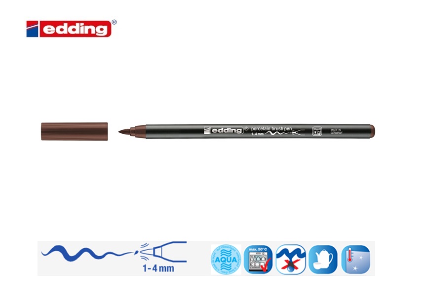 Edding 4200 porseleinstift bruin