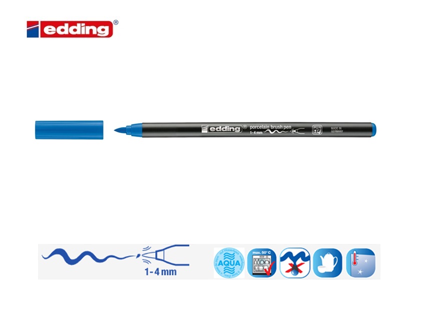 Edding 4200 porseleinstift lichtblauw