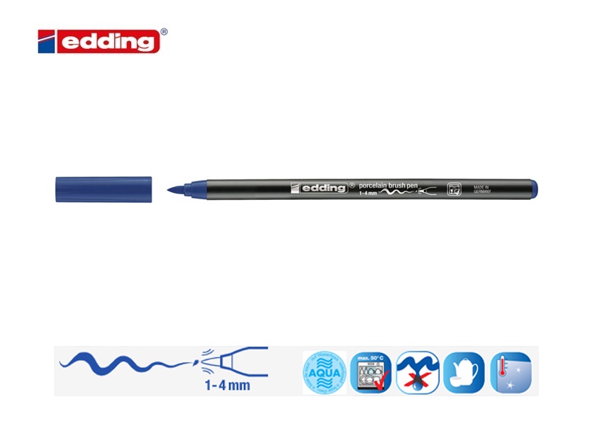 Edding 4200 porseleinstift staalblauw