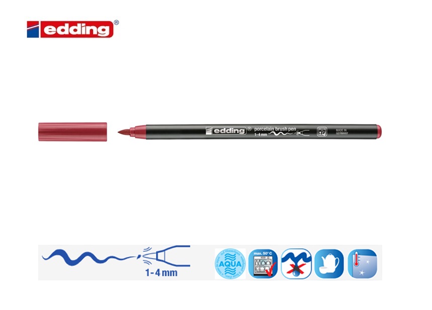 Edding 4200 porseleinstift karmijnrood