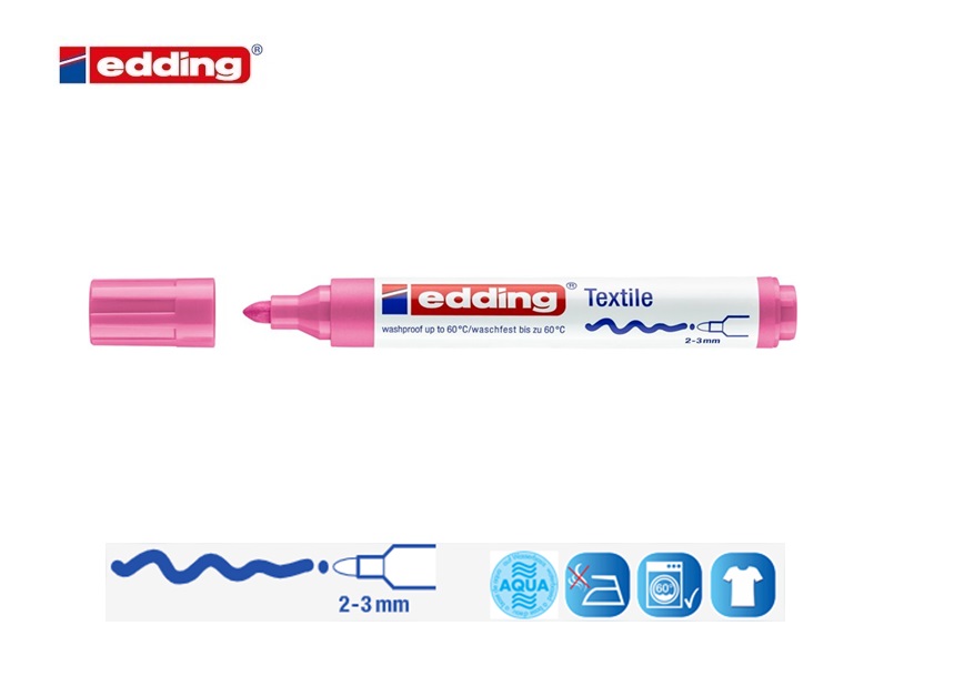 Edding 4500 textielmarker roze