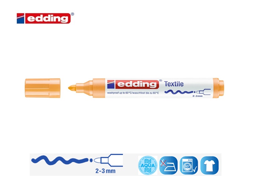 Edding 4500 textielmarker licht oranje