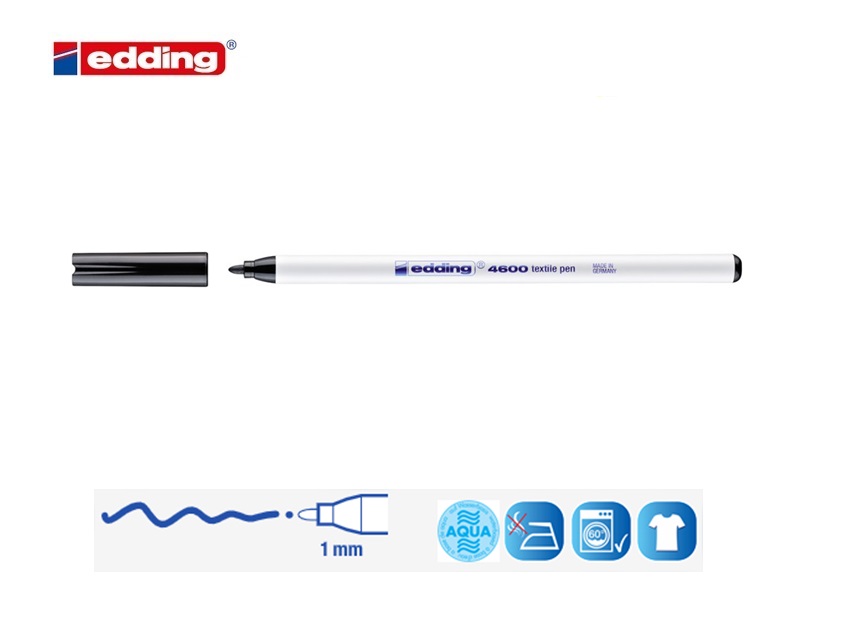 Edding 4600 textielstift set van 5 assorti | DKMTools - DKM Tools