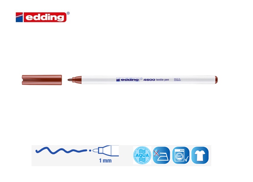 Edding 4600 textielstift bruin