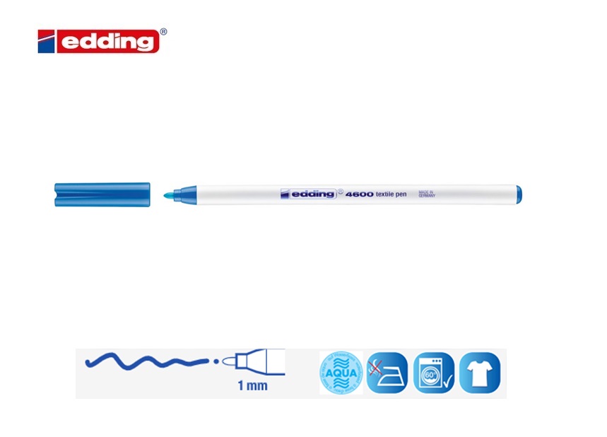 Edding 4600 textielstift lichtblauw