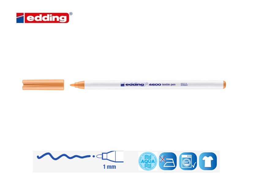 Edding 4600 textielstift licht oranje