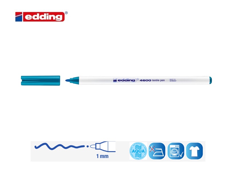 Edding 4600 textielstift oriëntblauw