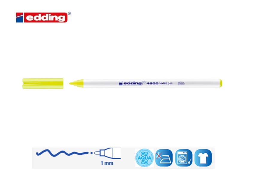 Edding 4600 textielstift neongeel