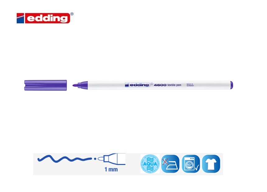 Edding 4600 textielstift neonviolet