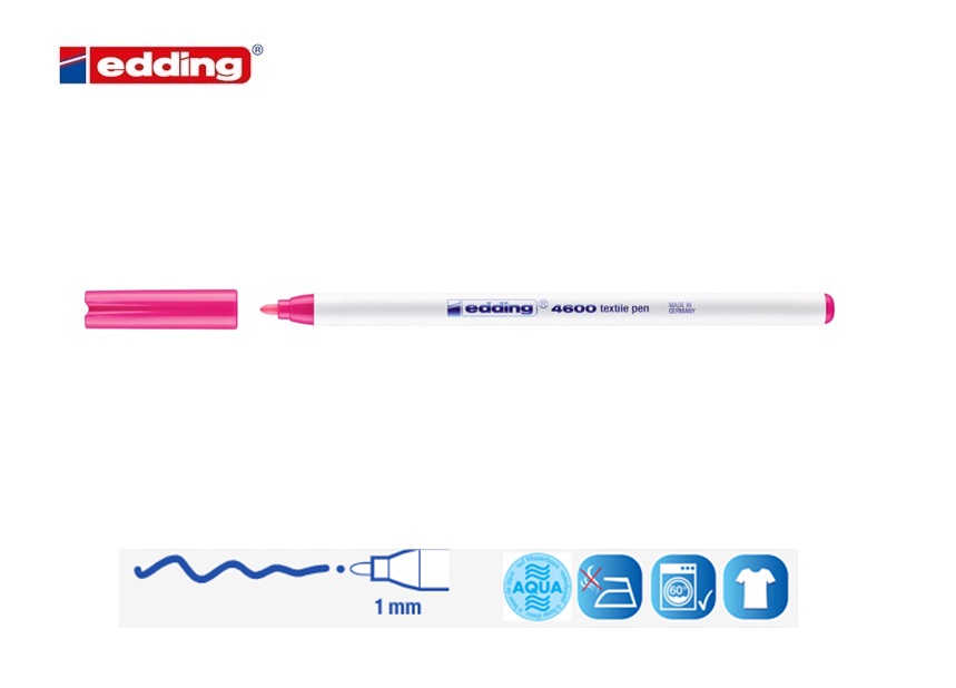 Edding 4600 textielstift neonroze