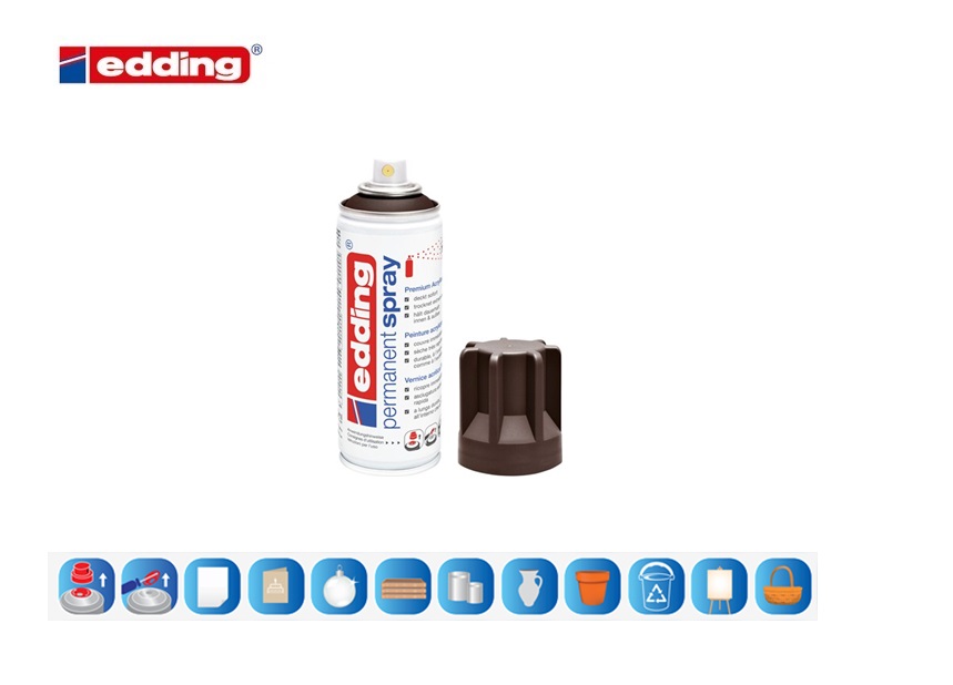 Edding 5200 permanent spray chocoladebruin mat