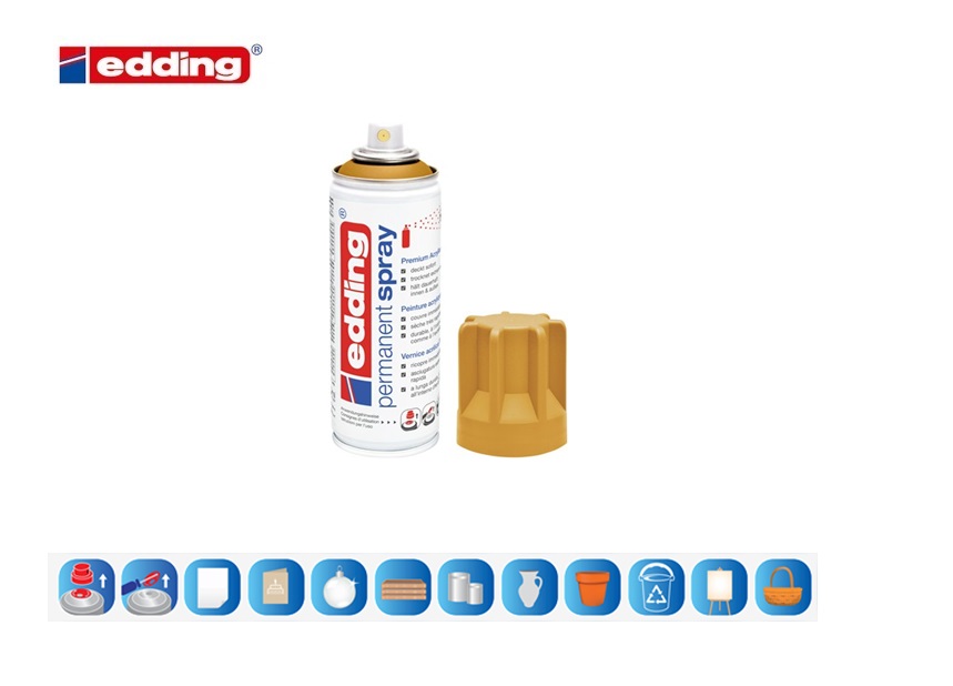 Edding 5200 permanent spray pittig amber mat