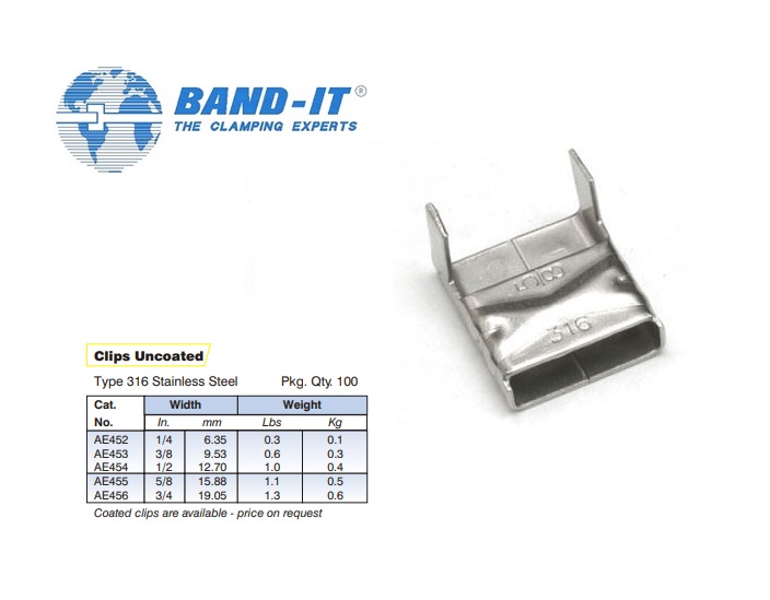 Band-IT Roestvrijstaal-klemmen 1/4
