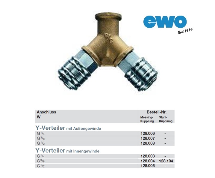 Y-Verteiler DN7,2 G 3/8 buiten staal