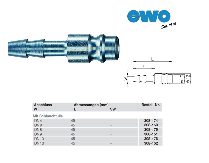 Steeknippel NW 7,2, G 1/4 nickel-plated | DKMTools - DKM Tools