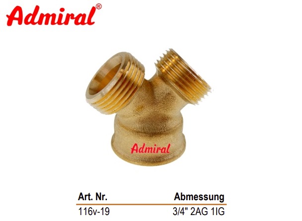 Schroefverbinding Admiral Fit verdeler 3/4