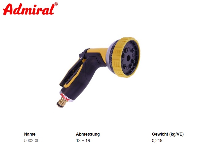 Insteekkoppeling Admiral Stick Multispray 13 + 19